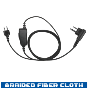 SnapLock Earpiece Base - Braided Fiber Cloth - 1 Wire (SL+1W)