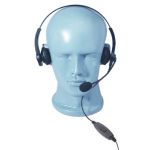 Lightweight Dual Muff Adjustable Headset with Boom Mic & Inline PTT (HSD)