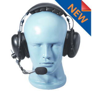 Over Head Dual Muff Headset, Adjustable Noise Cancelling Boom Mic & Inline PTT - detachable cable (HS7)