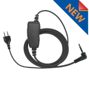 1 Wire Snaplock Base Cloth Line - plug with inline PTT / Mic (SL+1W-SONIM)